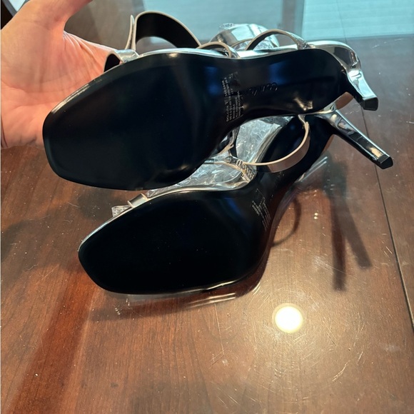 Calvin Klein Metallic Silver Strappy Heels - Picture 8 of 11